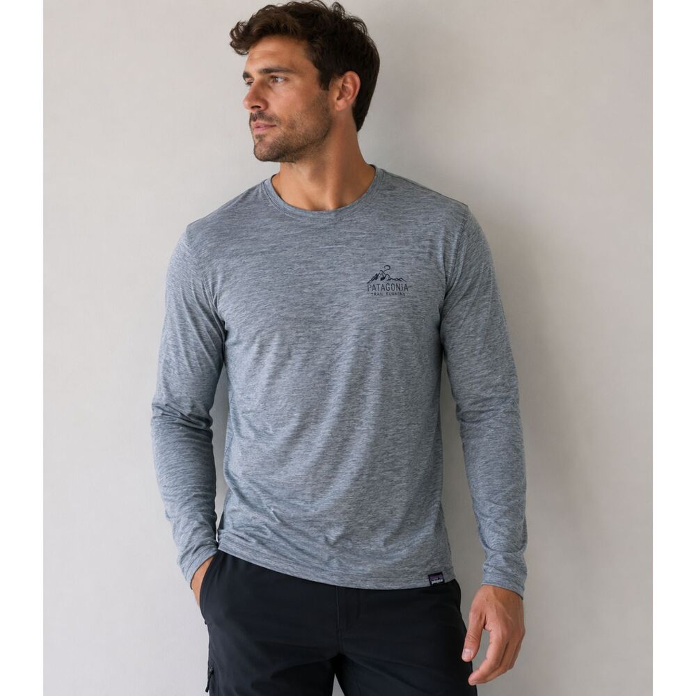 Patagonia Heather Gray Long Sleeve Tee